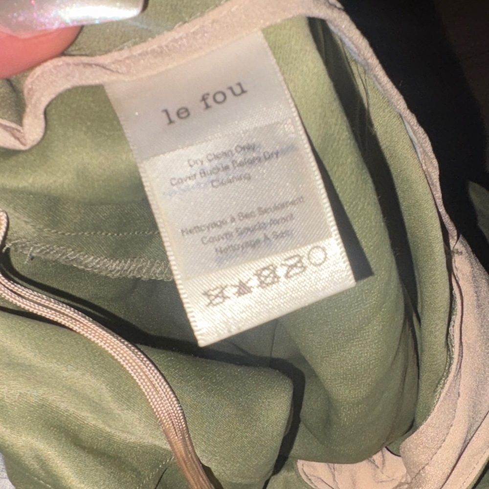 EUC WILFRED LE FOU NEWT GREEN LEONCE HIGH WAISTED BELTED TROUSER - Picture 6 of 7
